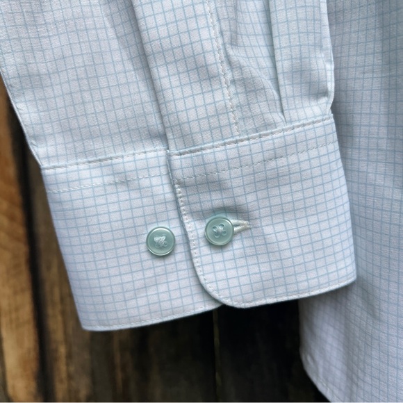 Bar III Mens Dress Shirt Slim Fit Stretch Lite Blue Button - Picture 5 of 12